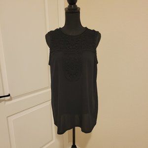 Black Sleeveless Halogen Top